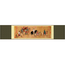 杭州美乔丝绸有限公司-真丝织画《虢国夫人游春图》